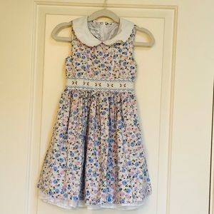 Smocked sleeveless girls dress